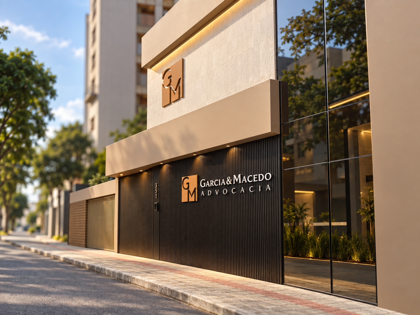 Fachada da sede da Garcia & Macedo Advocacia em Belo Horizonte